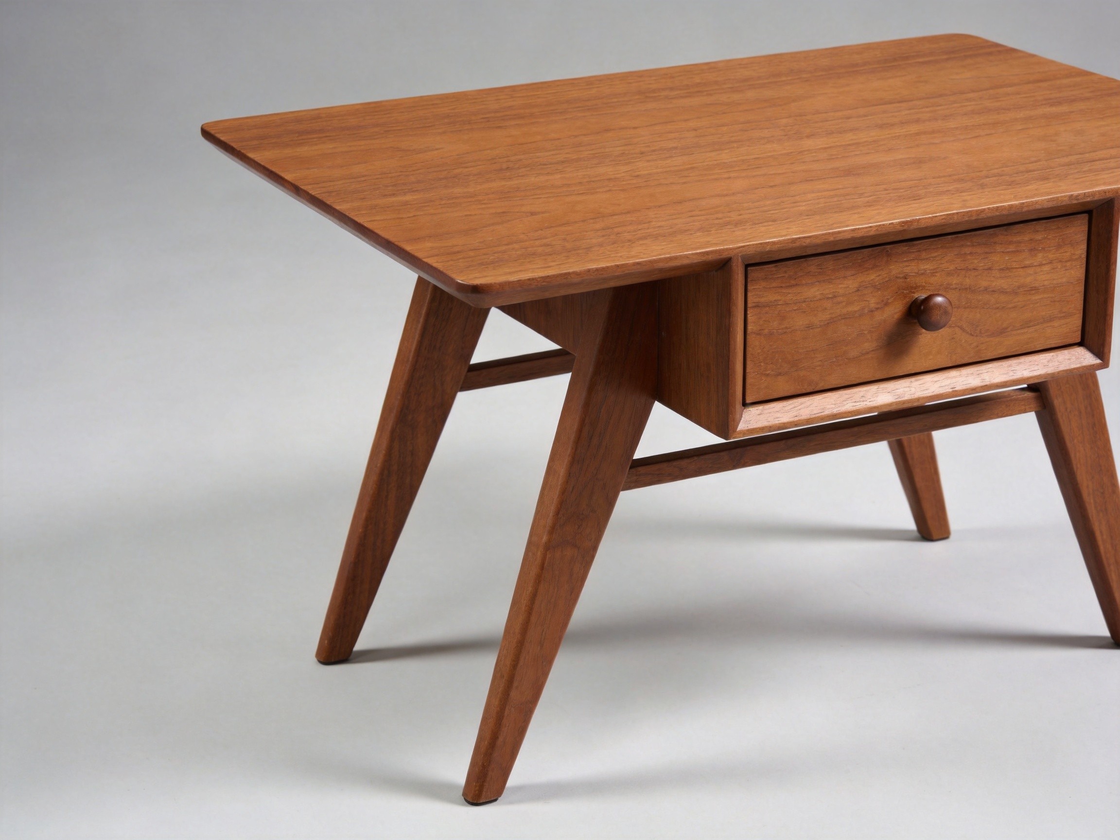 Mid-Century Modern Side Table With Drawer