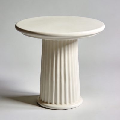 Round Fluted Pillar Side Table